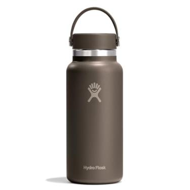 Imagem de Hydro Flask Garrafa de água - aço inoxidável isolado - tampa flexível de boca larga, não derrama, à prova de vazamento em maçarico de 947 ml