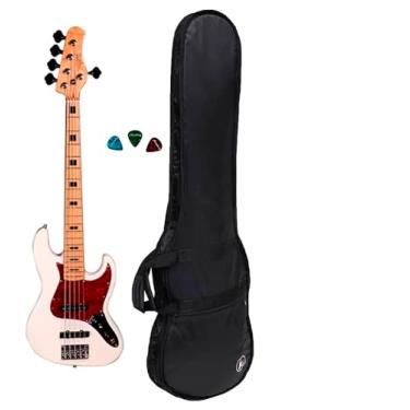 Imagem de Baixo Tagima Tjb-5 5 Cordas Branco - Capa