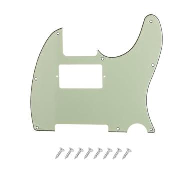 Imagem de DIAO79NI Placa de proteção HH Humbucker Tele Pickguard de 8 furos para guitarra elétrica Fender Americana/Mexican Standard Telecaster estilo moderno, verde menta, 3 camadas.