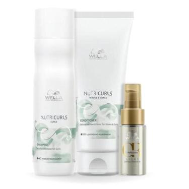 Imagem de Wella Nutricurls Sh 250ml + Cond 200ml + Oleo Light 30ml - Wella profi