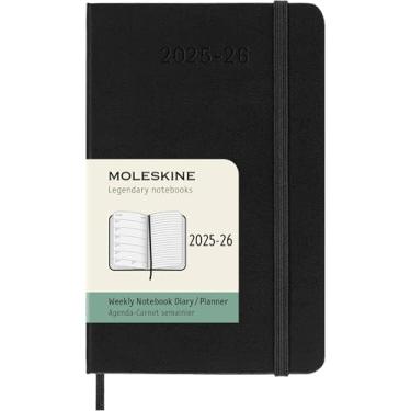 Imagem de Moleskine Classic 18 Month 2025-2026 Weekly Planner, Hard Cover, Pocket (3.5" x 5.5"), Black, 208 pages