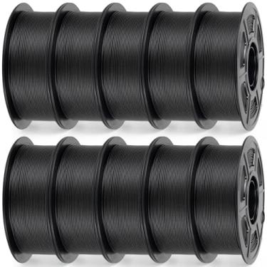 Imagem de IEMAI Filamento PETG CF de 1,75 mm, preto, 10 kg, filamento de impressora 3D PETG reforçado com fibra de carbono, resistente ao calor, alta resistência e rigidez para peças industriais e funcionais