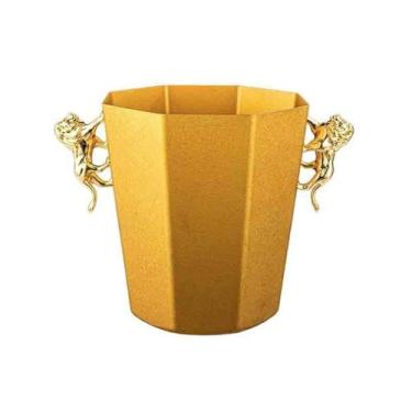 Imagem de balde de vinho Balde de gelo bar champanhe vinho cerveja comercial para cubos Refrigerador de cerveja(Gold)