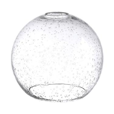 Imagem de Aspen Creative 28011-61-1 Persiana de vidro transparente semeada para luzes pendentes, arandelas de parede e postes de lâmpada, tamanho mais ajustado, 17,8 cm de altura x 20,3 cm de diâmetro