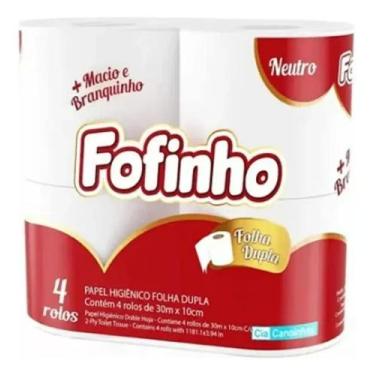 Imagem de 96 Rolos Papel higiênico Fofinho Folha Dupla 30m LUXO FARDO
