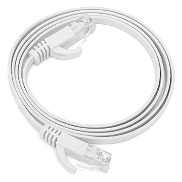 Imagem de Cabo Ethernet de Alta Velocidade CAT6 Fio de Cobre Plano para Transmissão Rápida, Compatível Com Vários Dispositivos, Ideal para Roteador/computador Desktop, 1 Cabo RJ45 Incluído