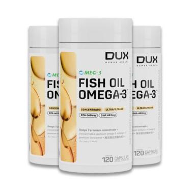 Imagem de Kit 3 Ômega 3 Dux Fish Oil 430mg 120 Cápsulas