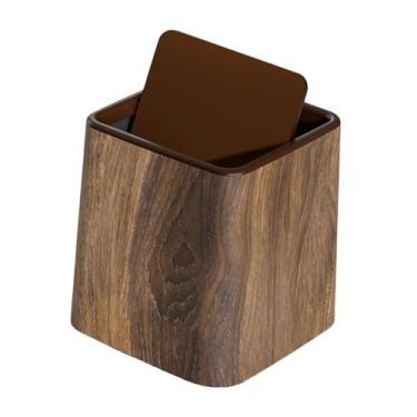 Imagem de Bothyi Lixeira pequena de mesa, mini lixeira com tampa, cesto de lixo compacto, para mesa, mesa de cabeceira, quarto, carro