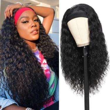 Imagem de Peruca de cabelo humano 66 cm italiano ondulado peruca 180% nenhuma peruca frontal com cordão, perucas feitas à máquina, perucas sem cola, para mulheres negras, preto natural