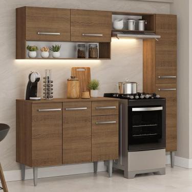 Imagem de Armário De Cozinha Completa 197 Cm Rustic Emilly Madesa 01