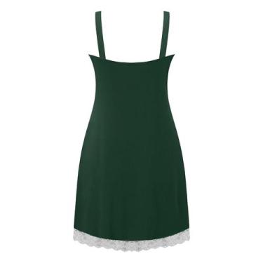 Imagem de Moda feminina casual renda borda com decote em V cor sólida regata ves