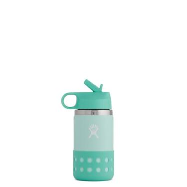 Imagem de Garrafa infantil Hydro Flask com tampa e canudo, aço inoxidável, com isolamento a vácuo, Paradise, W12BSWBB365