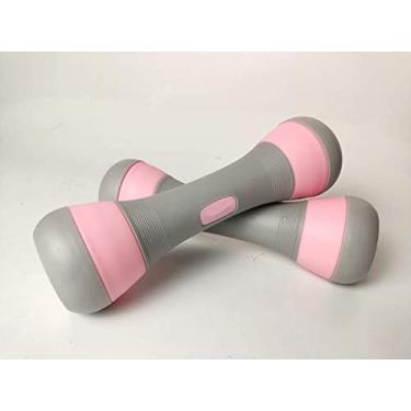 Imagem de Par de peso com halteres, opções de peso de 2 kg, 3 kg, 4 kg, equipamento fitness feminino para perda de peso, musculação, cor rosa