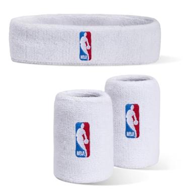 Imagem de For Bare Feet Faixa de cabeça e pulseira NBA Classic LOGOMAN Pacote com 3 OSFM