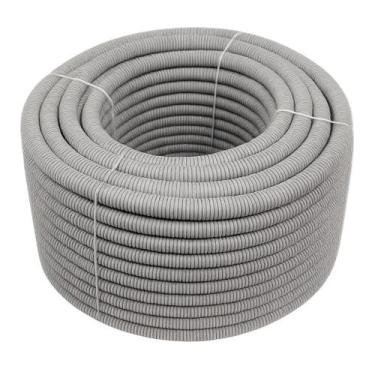 Imagem de Kit 10mt eletroduto corrugado cinza (c) 3/4x50m ri sampiet