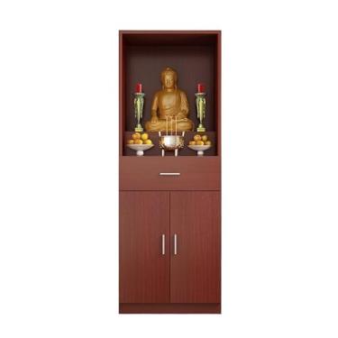 Imagem de hezhuhe2258 Mesa de santuário para casa armário de buda para plataforma de Buda de Taiwan Deus da riqueza armário de estátua de santuário mesa de estilo chinês mesa de oferta (cor: A, tamanho: 80 cm)