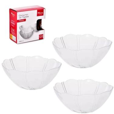 Imagem de Jogo De Tigela De Vidro Sobremesa Petit Com 3 Pecas 350Ml