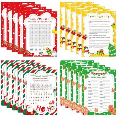 Imagem de LOAVER 54 peças de cartas de jogo de festa de curiosidades de Natal, conjunto de cartas de jogo de perguntas e respostas de Natal para festas de Natal, férias, suprimentos de jogos, colegas de