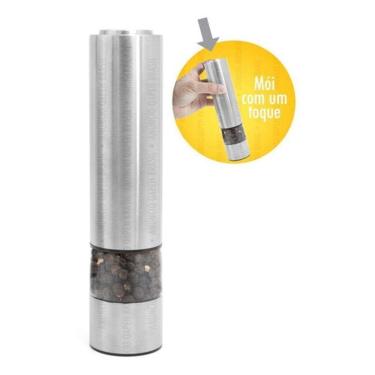 Imagem de Moedor Elétrico De Sal E Pimenta Aço Inox Com Luz Led Pilha