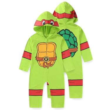 Imagem de Nickelodeon Teenage Mutant Ninja Turtles Raphael Boys Cosplay Hooded Coverall for Toddler and Big Kids