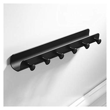 Imagem de Cabide montado na parede ganchos de roupas ganchos para chaves cabide gancho para casaco prateleiras de montagem na parede aço toalha de mão suporte de casaco ganchos para pendurar banheiro cozinha