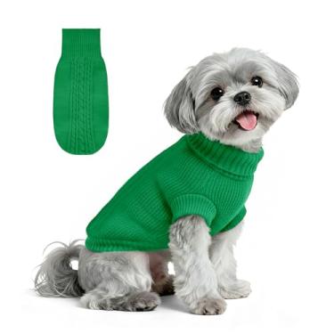 Imagem de Petdream Suéter de Natal para cães pequenos, médios, grandes, meninas, machos, gola de tricô, macio, quente, festivo, férias, inverno, roupas divertidas para brincar em ambientes internos e externos