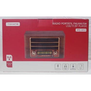 Imagem de Rádio Retro AM/FM USB Bluetooth Tomate MTJ-2012 - Som de Alta Qualidad