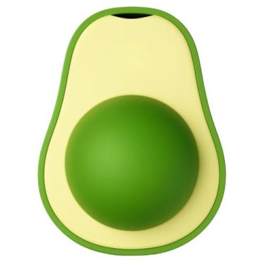 Imagem de Brinquedo Interativo Catnip Abacate Rotativo 360° para Gatos – Estimula Apetite, Alivia Ansiedade e Ajuda na Digestão com Fixação Dupla Face