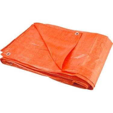 Imagem de Lona de Polietileno Laranja 8m x 6m 100 Micras Vonder Leve