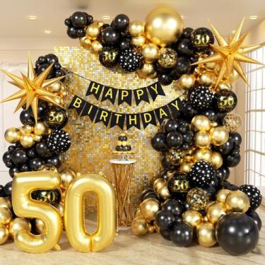 Imagem de Decorações de aniversário Vicduotex 50º aniversário para homens 114 un