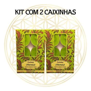 Imagem de KIT C/2 CX's Vela Aromática Para Rechaud Indiana Goloka, CITRONELA