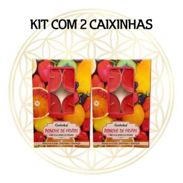 Imagem de KIT C/2 CX's Vela Aromática Para Rechaud Indiana Goloka, PONCHE DE FRU