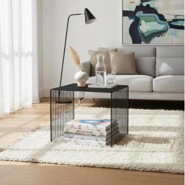 Imagem de Mesa de Centro Sala de Estar Quarto Multiuso Aramado Industrial Modern