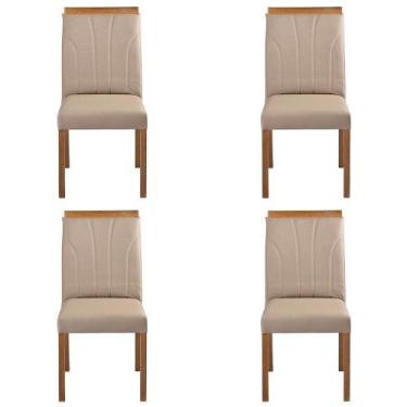 Imagem de Kit 4 Cadeiras Decorativas Sala de Jantar Luxo Analice Facto Fendi - M