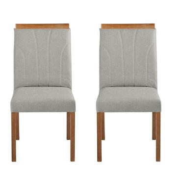 Imagem de Kit 2 Cadeiras Decorativas Sala de Jantar Luxo Analice Facto Prata - M
