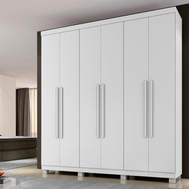 Imagem de Roupeiro Verona 6 Portas 3 Gavetas Branco