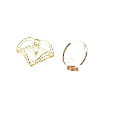 Imagem de Fenteer Dispensador de Guardanapos com Braço Pesado E Suporte para Garrafas de Vinho de Ferro para Armazenamento de Mesa, Organizador de Metal para Mesa de Ja