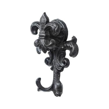 Imagem de IEUDNS Gancho de parede decorativo de ferro fundido, porta-chaves, cabide para toalhas, para entrada, despensa