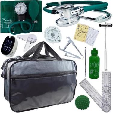 Imagem de Kit Bolsa Fisioterapia Acadêmico Martelo Buck Goniômetro Completo Prem