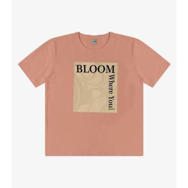 Imagem de T- Shirt Feminina em Meia Malha Rovitex Marrom, P, Marrom