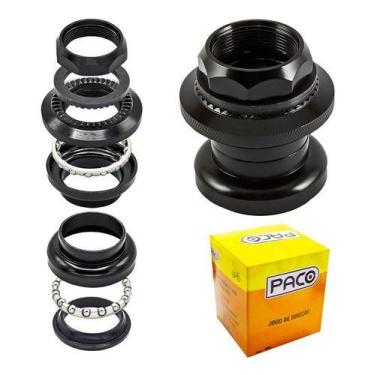 Imagem de Jogo Caixa De Direção 22,2mm C/ Trava Preto 8 Pçs Paco