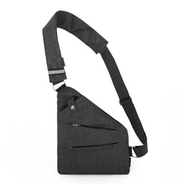 Imagem de Mochila de ombro nova bolsa tiracolo ajustável portátil para viagem ao ar livre para esportes, bolsa de trabalho para homens, Cinza escuro 2, Medium, Cinza escuro 2