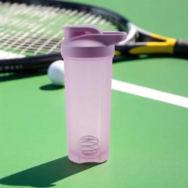 Imagem de 1 garrafa de água esportiva grande garrafa de mistura de 700 ml, lavável na lava-louças, PE, PP, roxo 22,5 x 11 x 7,5 cm