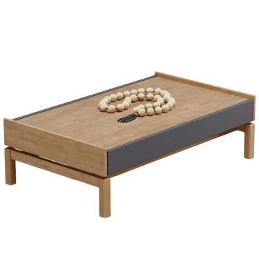 Imagem de Mesa De Centro Para Sala De Estar Retangular Esdras F06 Tauari Concret - Lyam Decor