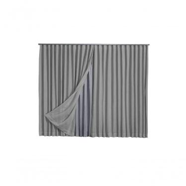 Imagem de Cortina Microfibra Com Linho 2,80x2,30 Para Trilho Suíço cinza