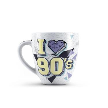 Imagem de Caneca De Porcelana 90s 440ml Uphome Multilaser