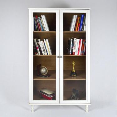 Imagem de Armário Multiuso 2 Portas De Vidro Ditália E-957 Branco