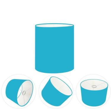 Imagem de Cúpula Abajur Cilíndrica Cp-8001 Ø13x15cm Azul Turquesa - Vivare