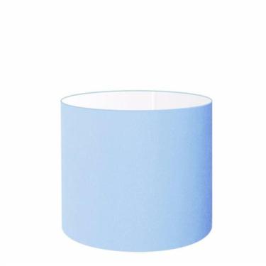 Imagem de Cúpula Abajur Cilíndrica Cp-7015 Ø35x25cm Azul Bebê - Vivare