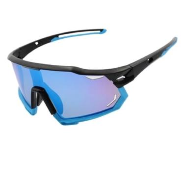 Imagem de Óculos de Sol Esportivo Polarizado Baixa Pace Premium Ciclismo Corrida Bike UV400 Masculino Feminino Unisex - Modelo Runner - Cacife Brand (Azul Claro Espelhado)